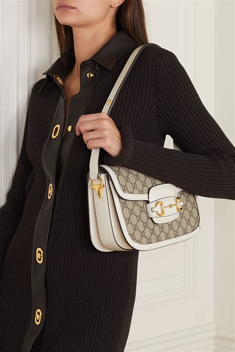 gucci 1955 white|horsebit 1955 leather shoulder bag.